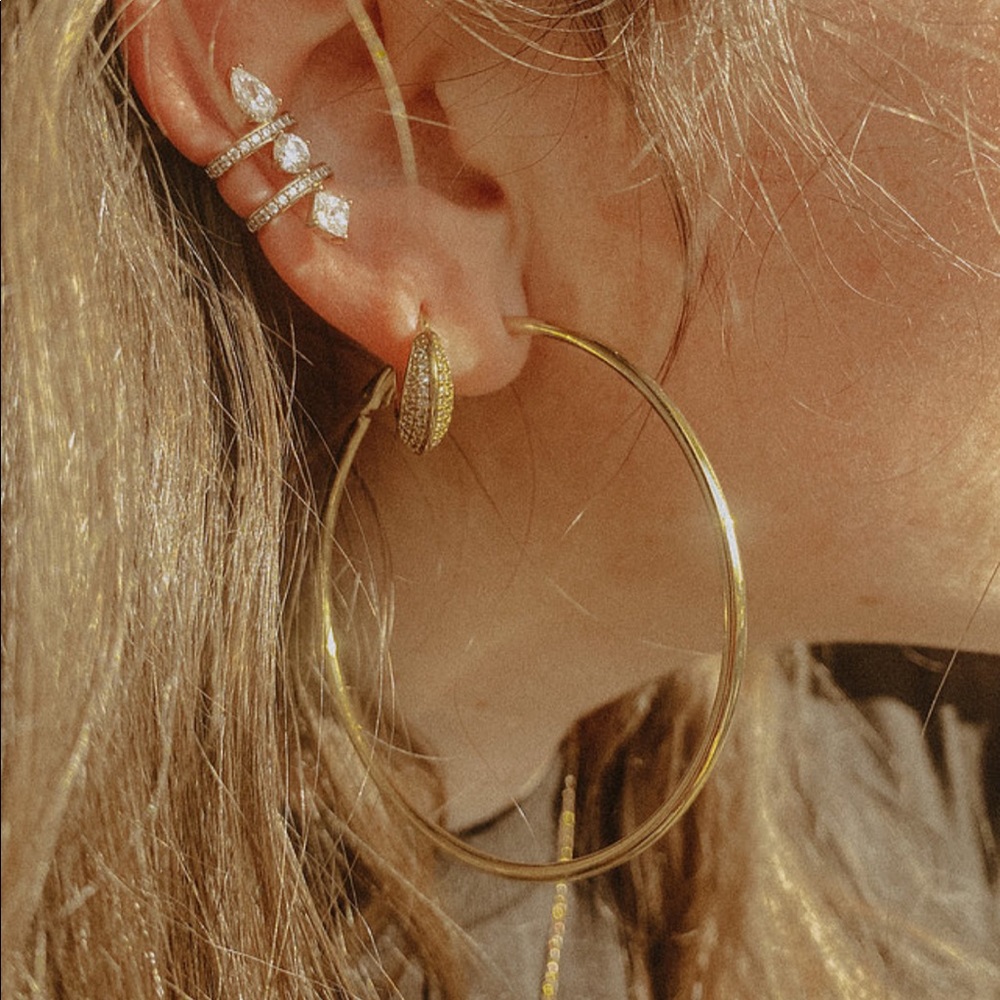 Bad B*tch Gold Hoops 60mm